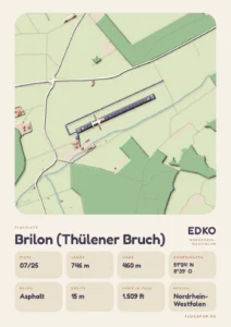 Poster Flugplatz Brilon (Thülener Bruch) (EDKO)