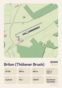 Poster Brilon (Thülener Bruch) im Stil Clay