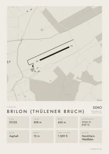 Poster Brilon (Thülener Bruch) im Stil Minimal