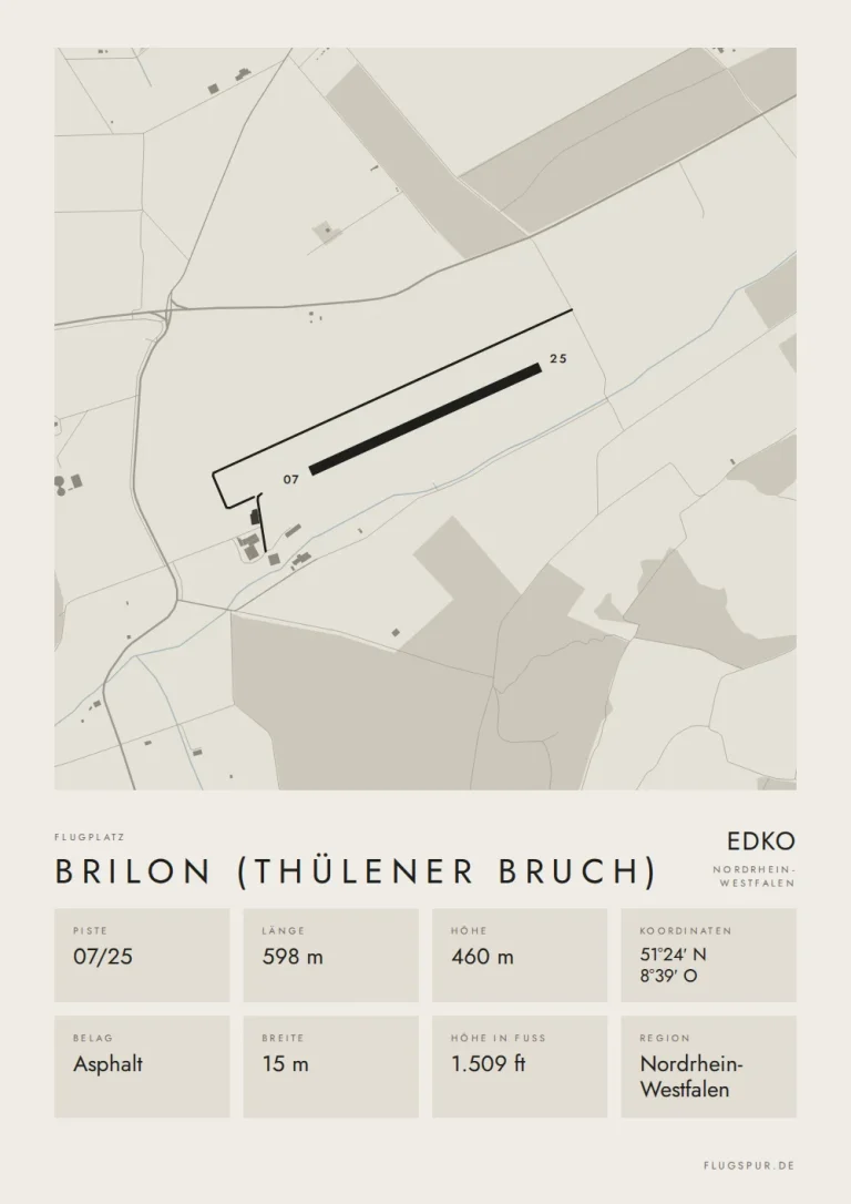 Poster Brilon (Thülener Bruch) im Stil Minimal