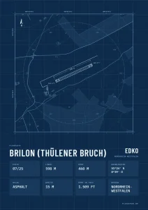 Poster Brilon (Thülener Bruch) im Stil Technical