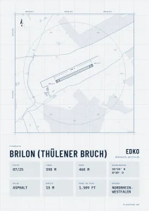 Poster Brilon (Thülener Bruch) im Stil Technical hell