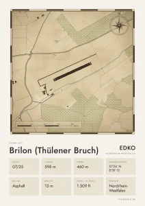 Poster Brilon (Thülener Bruch) im Stil Vintage