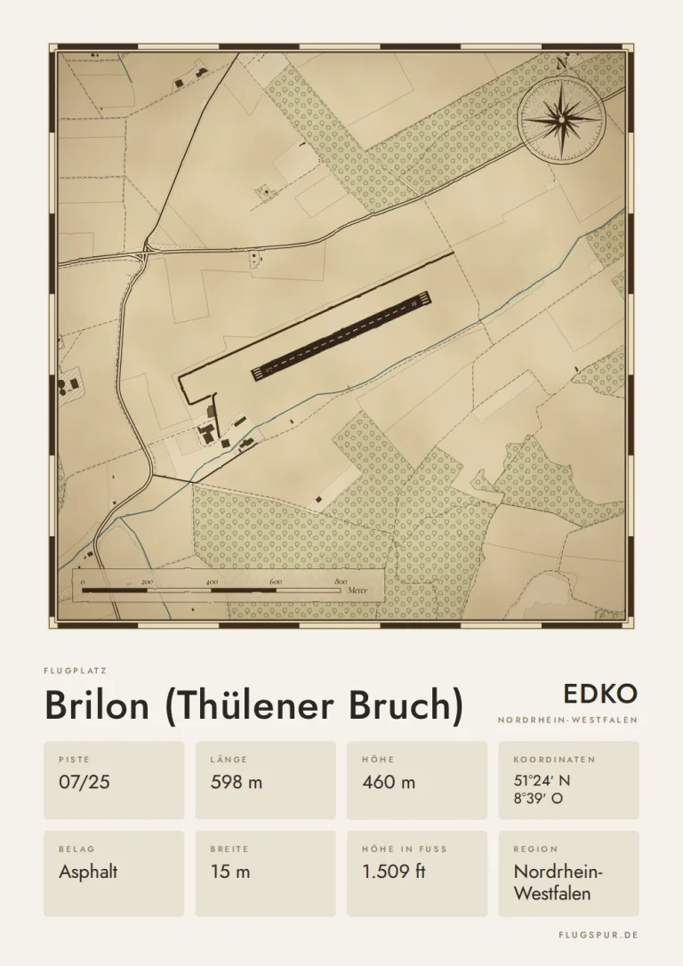 Poster Brilon (Thülener Bruch) im Stil Vintage