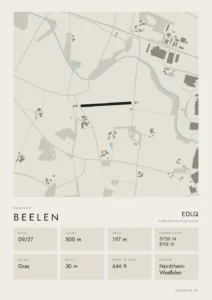 Poster Flugplatz Beelen (EDLQ), Stil Minimal