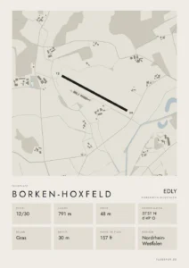 Poster Borken-Hoxfeld im Stil Minimal