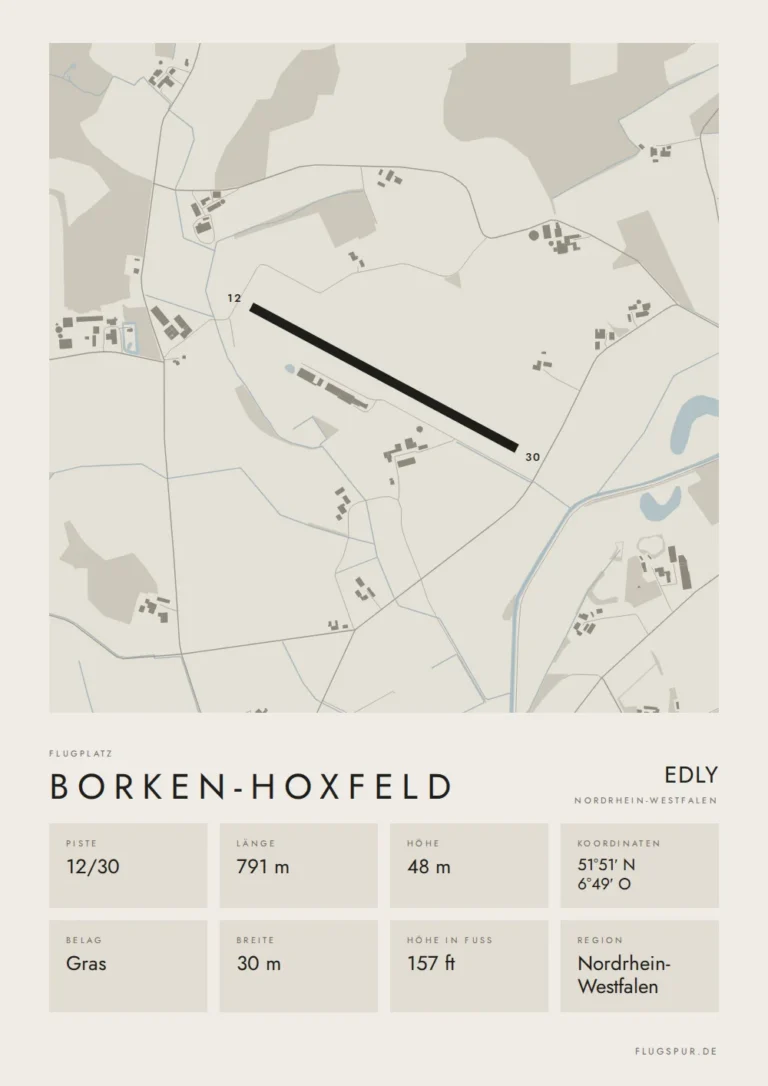 Poster Borken-Hoxfeld im Stil Minimal