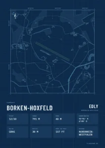 Poster Borken-Hoxfeld im Stil Technical