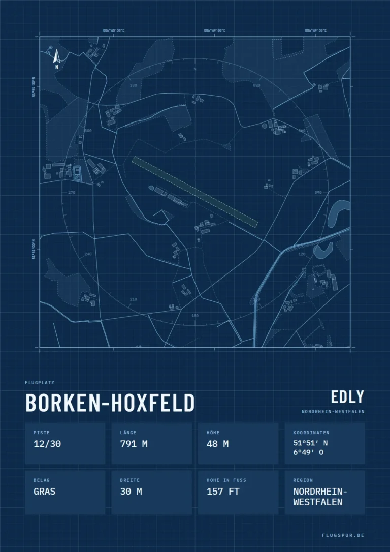 Poster Borken-Hoxfeld im Stil Technical