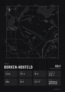 Poster Borken-Hoxfeld im Stil Technical schwarz