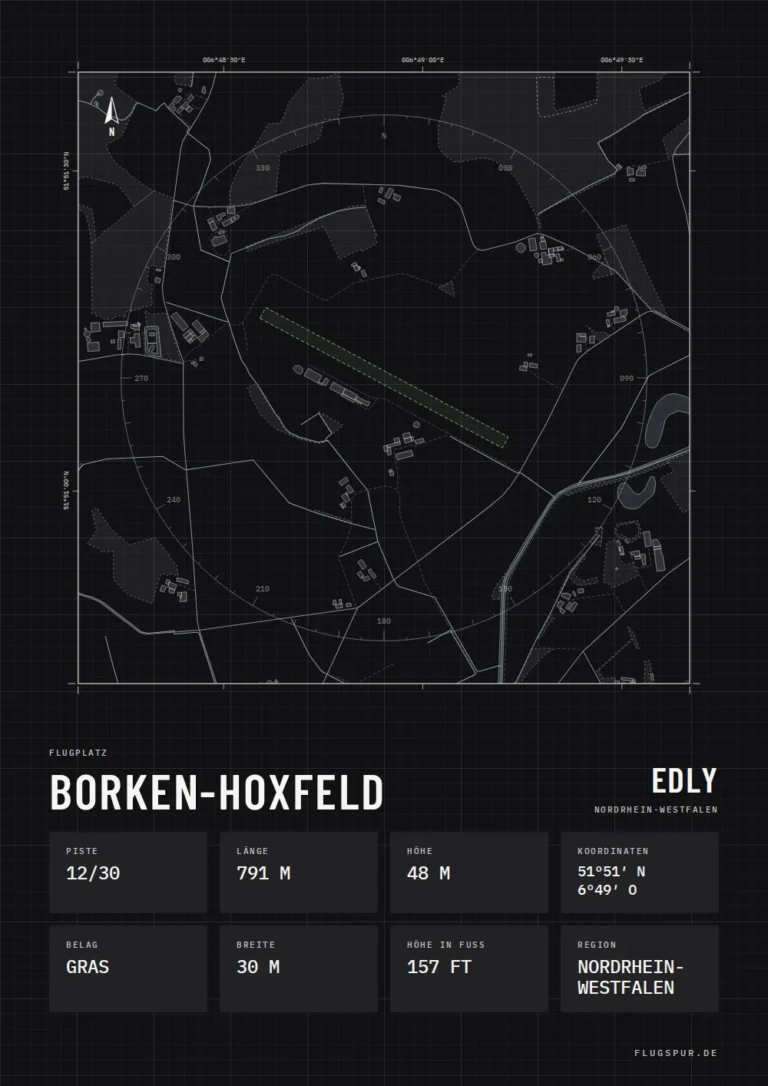 Poster Borken-Hoxfeld im Stil Technical schwarz