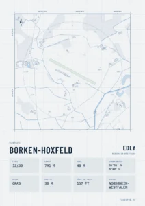 Poster Borken-Hoxfeld im Stil Technical hell