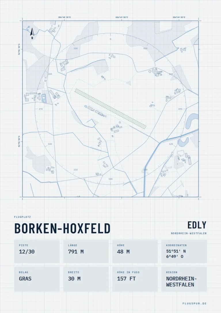 Poster Borken-Hoxfeld im Stil Technical hell