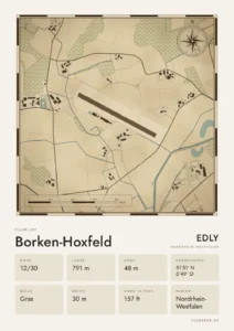 Poster Borken-Hoxfeld im Stil Vintage