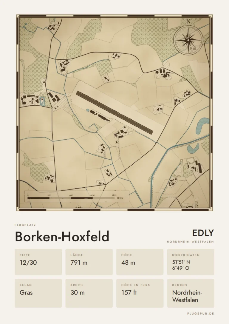 Poster Borken-Hoxfeld im Stil Vintage