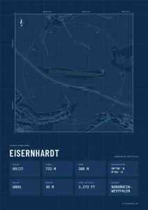 Poster Eisernhardt im Stil Technical
