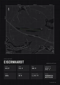 Poster Eisernhardt im Stil Technical schwarz