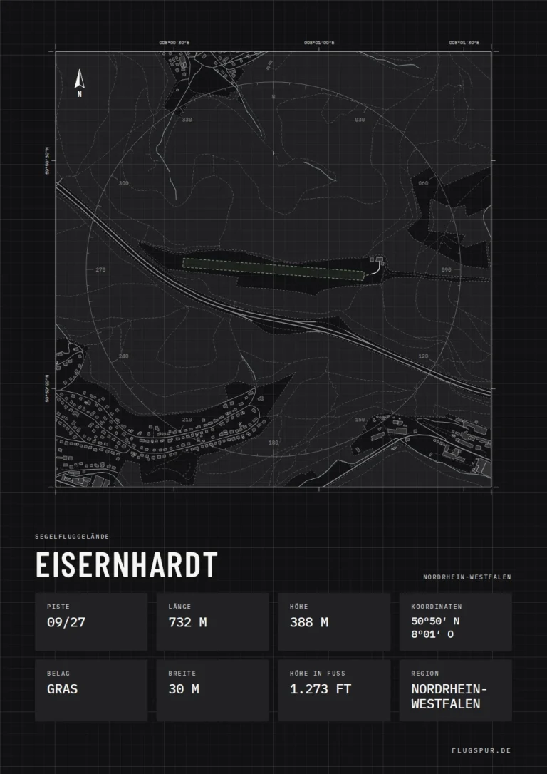 Poster Eisernhardt im Stil Technical schwarz