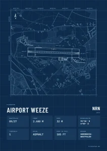 Poster Flughafen Weeze/Niederrhein (NRN/EDLV), Stil Technical