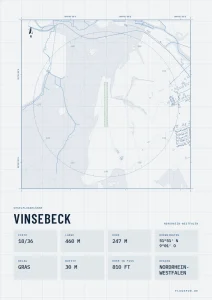 Poster Vinsebeck im Stil Technical hell