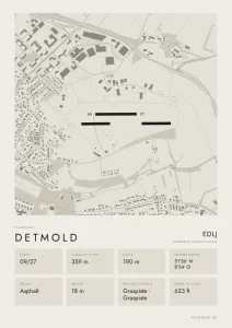 Poster Detmold im Stil Minimal