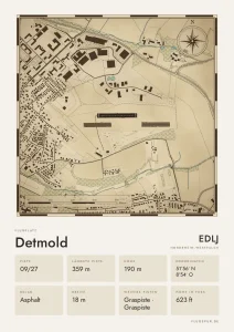 Poster Detmold im Stil Vintage