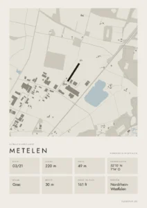 Poster Ultraleichtgelände Metelen, Stil Minimal