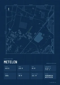 Poster Ultraleichtgelände Metelen, Stil Technical