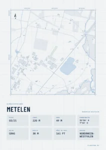 Poster Ultraleichtgelände Metelen, Stil Technical hell
