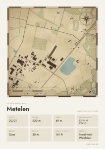 Poster Ultraleichtgelände Metelen, Stil Vintage