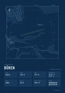Poster Segelfluggelände Büren, Stil Technical