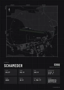 Poster Schameder im Stil Technical schwarz