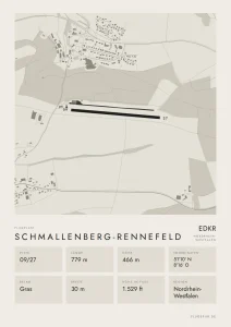 Poster Schmallenberg-Rennefeld im Stil Minimal
