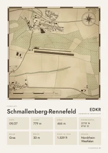 Poster Schmallenberg-Rennefeld im Stil Vintage