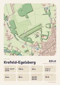 Poster Krefeld-Egelsberg im Stil Clay