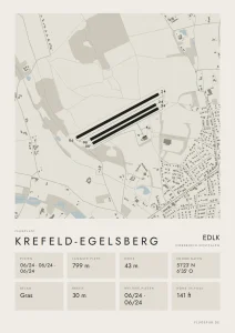 Poster Krefeld-Egelsberg im Stil Minimal