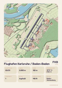 Poster Flughafen Karlsruhe/Baden-Baden (FKB/EDSB)