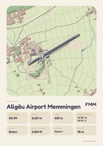 Poster Flughafen Allgäu Memmingen (FMM/EDJA)