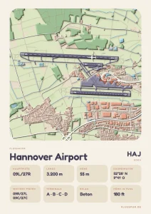 Poster Flughafen Hannover (HAJ/EDDV)