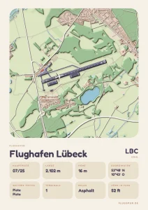 Poster Flughafen Lübeck-Blankensee (LBC/EDHL)