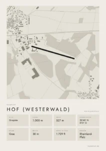 Poster Flugplatz Hof (Westerwald), Stil Minimal