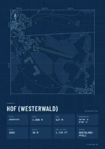 Poster Flugplatz Hof (Westerwald), Stil Technical