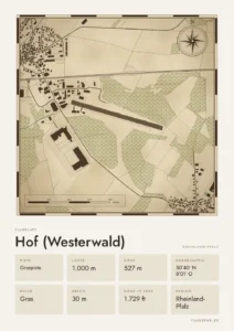 Poster Flugplatz Hof (Westerwald), Stil Vintage