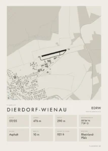 Poster Dierdorf-Wienau im Stil Minimal