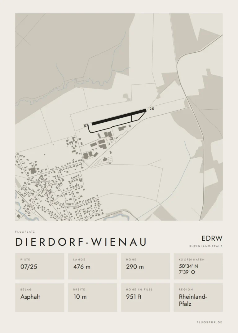 Poster Dierdorf-Wienau im Stil Minimal