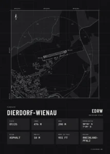 Poster Dierdorf-Wienau im Stil Technical schwarz