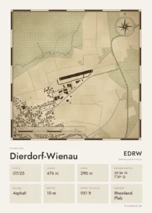 Poster Dierdorf-Wienau im Stil Vintage