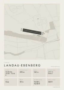 Poster Landau-Ebenberg im Stil Minimal
