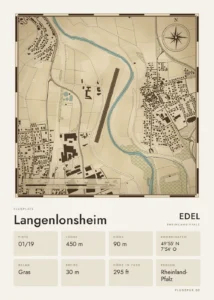 Poster Langenlonsheim im Stil Vintage
