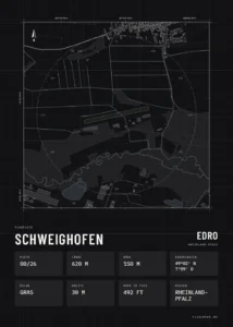 Poster Schweighofen im Stil Technical schwarz